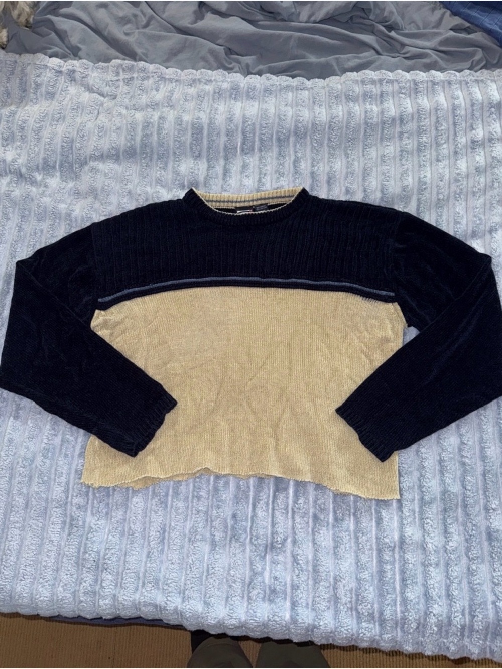 Vintage 90s Original Blue Eagle Clothing Co. Colorblock Sweater Ribbed Knit